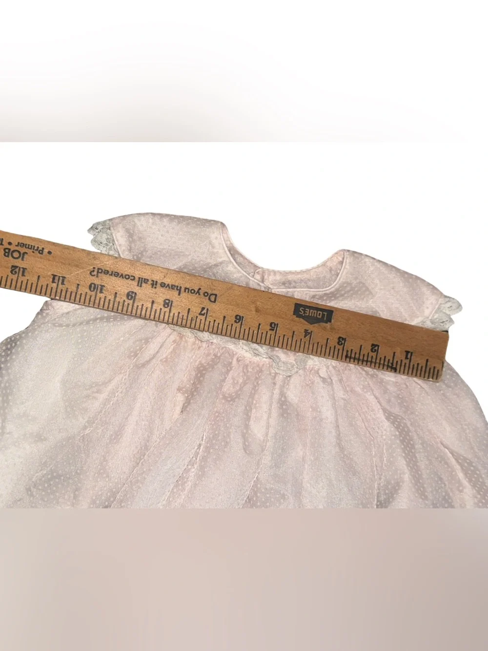 VTG 90s  Baby Girls Dress Size 24 Months Pink Lace Layered USA